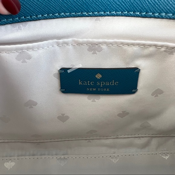 Kate Spade Carson Teal Blue Dark Peacock Convertible Chain Crossbody - Picture 7 of 9